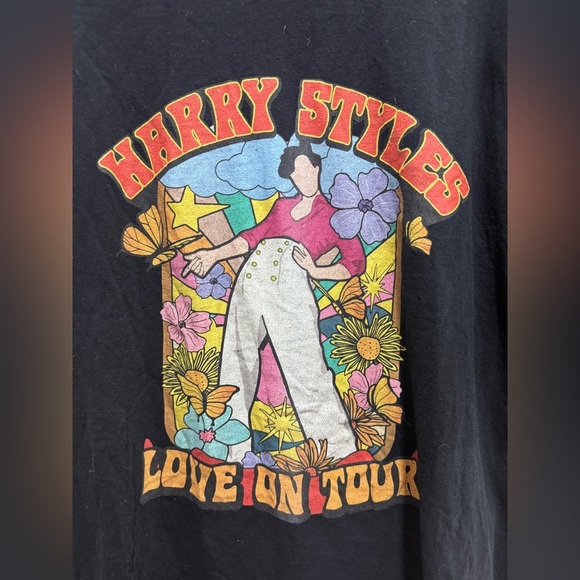 Harry Styles 2021 Love On Tour tee tshirt merch concert flowers floral colorful - Picture 2 of 7